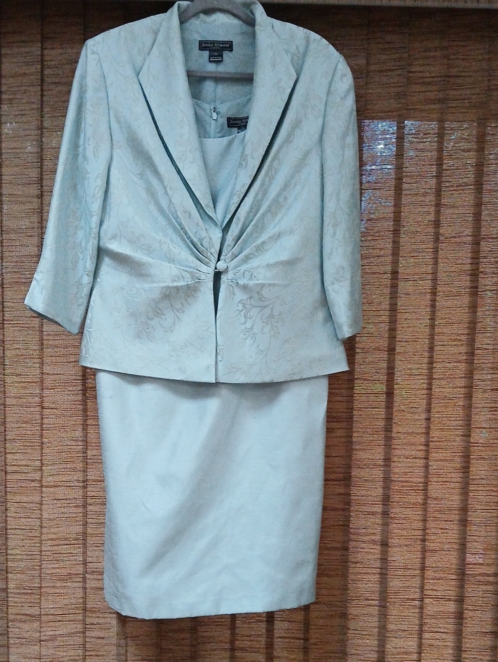 Jessica Howard 2pc Jacket Dress Set Suit Light Blue